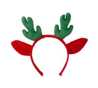 Bandeau de Noël avec oreilles de renne - Accessoires pour cheveux - Boucle de tête pour enfants - Vert - Taille unique