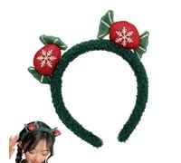 Bandeau de Noël - Design de vacances en peluche, accessoire de Noël de style festif, accessoire pour cheveux de vacances, doux et extensible pour une utilisation toute la journée, pour assister à des