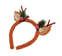 Bandeau de Noël élastique en forme de bois de cerf de Noël avec paillettes champignons et feuilles Décoration de fête Accessoires de costume B