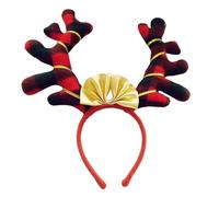 Bandeau De Noël En Bois De Cerf, Avec Motif De Renne Festif, 12 X 34 Cm, Bandeau En Bois De Noël, Couvre-chef De Renne, Ajustement Doux Et Confortable, Pour E-nfants, Adultes, Hommes, Femmes