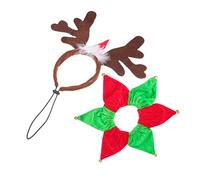 Bandeau de Noël et Collier de Cou de Couches Softs Soft Breader Antlers et écharpe Festive pour Chiens et Chats Accessoire de fête de Vacances Confortable pour des Photos et célébrations Confortables