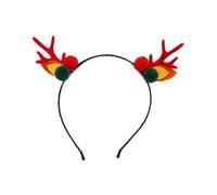 Bandeau de Noël mignon accessoires pour cheveux en bois d'élan - Pince à cheveux - Accessoires de déguisement de fête de Noël (multicolore)
