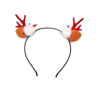 Bandeau de Noël mignon accessoires pour cheveux en bois d'élan - Pince à cheveux - Accessoires de déguisement de fête de Noël (marron)