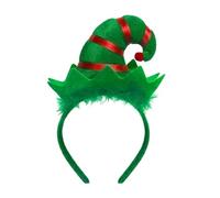 Bandeau de Noël Père Noël Elfe Chapeau Design Beau Noël Santa Elfe Chapeau Bandeau Vert