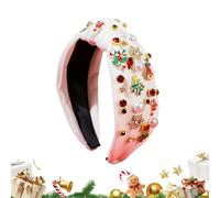 Bandeau De Noël Pour Adulte - Couvre-chef Élégant En Perles De Strass, Cerceau Décoratif De Vacances Pour Les Participants Au Festival, Les Invités De L'événement, Séance Photo, Réunion De Famille, Fê