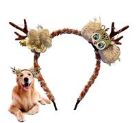Bandeau de Noël pour animaux de compagnie - Bande élastique éclairée pour chiens, bandeaux LED en forme de renne pour animaux domestiques | pour décoration de photos de Noël