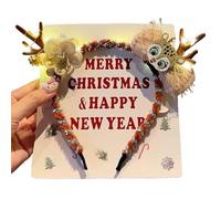 Bandeau de Noël pour animaux de compagnie - Bandeau élastique lumineux pour chien - Bandeau LED pour animaux de compagnie - Pour festival, fête, décoration de photo de Noël, fête