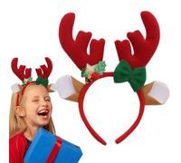 Bandeau de Noël pour femme | Chapeau à la mode | Bandeau en bois de cerf pour le nettoyage du visage | Pour fête de mariage, festival, camping, pique-nique, barbecue, jardin, réunion, dîner