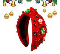 Bandeau De Noël Pour Femmes - Couvre-Chef À Perles Tendance - Serre-Tête De Noël Élégant - Pour Participants De Festival Invités D'Événement Séance Photo Réunion Familiale Fête De Bureau