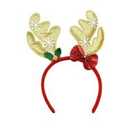 Bandeau de Noël vert sapin de Noël étoile bandeaux pour femme et homme motif peluche accessoires cheveux hiver bandeau fête bandeau femme (jaune, taille unique)