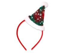 Bandeau de Noël vintage à carreaux pour femme - Accessoire de cheveux festif flocon de neige pour fêtes de fin d'année, 1 pièce