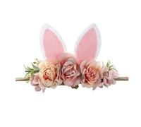 Bandeau de Pâques for bébé, oreilles de lapin, accessoires de photographie for nouveau-né, bandeaux en nylon for garçon et fille, bandeau de festival à fleurs artificielles(Color2 2pcs)