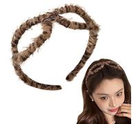 Bandeau de peau pour léopard, bandeau de maquillage pour les yeux | Hoop pour cheveux imprimé léopard, coiffe de mode pour l'entraînement, le yoga, la gym, le salon, la maison