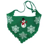Bandeau de Père Noël tricoté flocon de neige pour l'extérieur Motif flocon de neige Écharpe créative pour cheveux de Noël