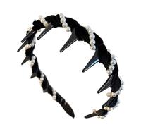 Bandeau de perle des filles, dent de bandeau de perle,Coiffe d'onde - Bande de dents de mariage non glissée PEP PEUBS PEARL PEARL Hairband Accessoires pour femmes