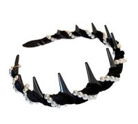 Bandeau de perle pour filles, filles en perle de filles - Accessoires de cheveux vagues - Perle Teeth Bandband Girls Hairband Band non glissée Heatwear Hair Hoop For Party Supplies