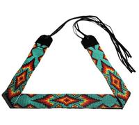 Bandeau de perles de style amérindien du sud-ouest de cowboy Rode fait à la main (multicolore et turquoise)