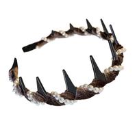 Bandeau de perles pour femmes, bandeau perlé pour filles Coiffe d'onde | Bande de dents de mariage non glissée PEP PEUBS PEARL PEARL Hairband Accessoires pour femmes