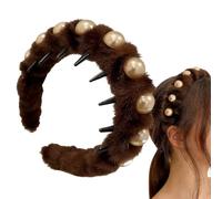 Bandeau de perles pour fille - Accessoire de cheveux élégant - Antidérapant - douce et rembourrée - Port sûr - Look classique - Utilisation : femmes, mères, femmes, éducateurs, portraits