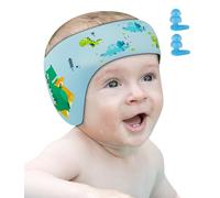Bandeau de Piscine pour Oreilles d'Enfant, Bandeau Élastique en Néoprène avec Bouchons d'Oreille pour la Natation et Autres Sports Nautiques (Bleu, L)