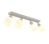 Plafonnier Spot Lampe À Spot Rail Projecteur Orientable Sand Opale 4 Flammes E14