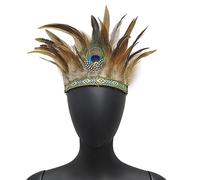Bandeau De Plumes, Plume Coiffe Couronne Coiffe Plume Garniture Couronne Plume Garniture Couture Artisanat Couronne Paon Fascinator Bandeaux Décoratifs Pour Costume De Fête Halloween Bandeau