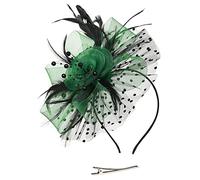 Bandeau De Plumes Pour Femmes Des Années 50 Classique Élégant Barrette En Maille Pour Visage Avec Plumes Fascinator Vintage Accessoires De Cheveux Pour Cocktail