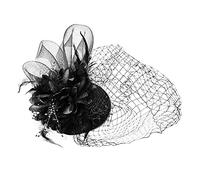 Bandeau De Plumes Pour Femmes Des Années 50 Élégant Classique Barrette En Maille Pour Visage Avec Plumes Fascinator Vintage Accessoires De Cheveux Pour Cocktail