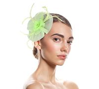 Bandeau De Plumes Pour Femmes Des Années 50 Vintage Classique Barrette En Maille Pour Visage Avec Plumes Élégant Fascinator Accessoires De Cheveux Pour Cocktail