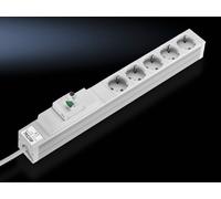 Bandeau de prises 5 compartiments, avec interrupteur Rittal 7240.280 aluminium 1 pc(s)