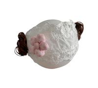 Bandeau de protection pour bébé Fontanelle - Large bandeau en dentelle - Fleur - Accessoire de cheveux pour filles