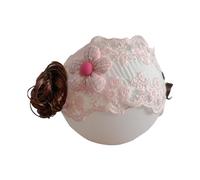Bandeau de protection pour bébé Fontanelle - Large bandeau en dentelle - Fleur - Accessoire de cheveux pour filles