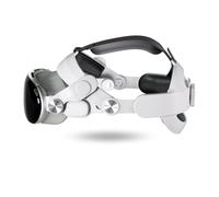 Bandeau de rechange ergonomique pour casque de réalité virtuelle, sangles réglables en ABS et EVA avec éponge douce élargie pour plus de confort et d'équilibre, compatible avec Pro en blanc élégant