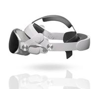 Bandeau de rechange ergonomique pour casque VR avec rembourrage en éponge douce élargi et sangles réglables, compatible avec Pro pour un confort amélioré et un soutien équilibré, design élégant blanc