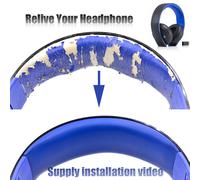 Bandeau de remplacement pour casque sans fil Sony PS3 PS4 7.1 Gold - Bleu