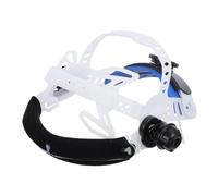 Bandeau de Remplacement Sweatband pour Casque de Soudage Réglable Blanc | Pièces pour Cagoule Auto-obscurcissante, Structure Plastique Détachable, Doublure Textile Lavable, Usage Meulage