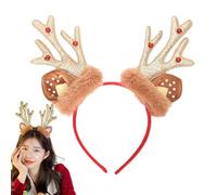 Bandeau de renne - Bandeau de cerf | Bandeau oreilles de cerf de Noël | Bandeau d'antan, bandeau de Noël pour femmes décoratif avec aboiements - Bandeau de vacances pour les photos