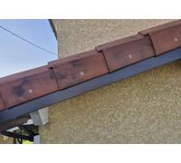 Bandeau de Rive Aluminium Brun Gris RAL 8019, Epaisseur 1,5 mm, Retour 3 cm (Hauteur 12 cm)