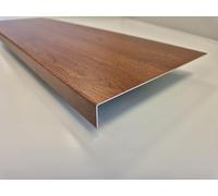 Bandeau de Rive Aluminium Chêne doré, Epaisseur 1 mm, Retour 2 cm (Hauteur 8 cm)