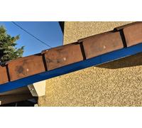 Bandeau de Rive en Aluminium Bleu Gentiane RAL 5010, Epaisseur 1,5 mm, Retour 3 cm (Hauteur 13 cm)