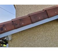 Bandeau de Rive en Aluminium Gris Agate RAL 7038, Epaisseur 1 mm, Retour 2 cm (Hauteur 28 cm)