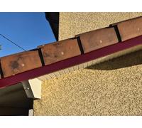 Bandeau de rive en aluminium Rouge Pourpre RAL 3004, Epaisseur 1,5 mm, Retour 3 cm (Hauteur 15 cm)