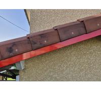 Bandeau de rive en aluminium Rouge Signalisation RAL 3020, Epaisseur 1,5 mm, Retour 2,5 cm (Hauteur 19 cm)