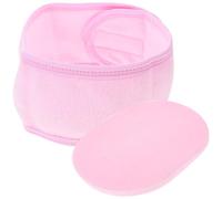 Bandeau de Soin du Visage Réutilisable Rose, Doux Peau | Accessoire Esthétique en Tissu et Éponge, Maintient les Cheveux, Usage Voyage et Lavabo, pour Femmes