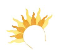 Bandeau de soleil à paillettes - Serre-tête de déesse du soleil Halos - Accessoires de cheveux - Bandeau de feu - Bandeau de flamme - Bandeau d'Halloween - Flammes