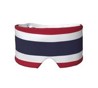 Bandeau de sommeil imprimé drapeau de la Thaïlande, masque rembourré chauffe-oreilles, bandeau réglable, pour une relaxation profonde
