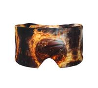 Bandeau de sommeil latéral unisexe avec motif de basket-ball sur le feu et l'eau - 68,1 x 10,9 cm - Pour l'intérieur et l'extérieur - Pour le yoga - Confort réglable