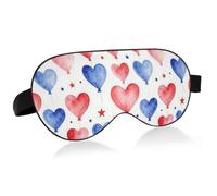 Bandeau de sommeil portable lavable avec haute résilience respirant | Oeil d'oiseau doux en textile extérieur bloquant la lumière bandeau pour les yeux bureau midi pause amour bleu