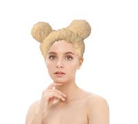 Bandeau de spa avec oreilles d'ours - Jolis bandeaux multi-usages pour filles adolescentes - Accessoires de maquillage pour se laver le visage, se maquiller, se baigner, faire des tâches ménagères et