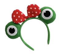 Bandeau de spa en peluche grenouille - Bandeau élastique - Oreillettes légères - Durable et confortable - Pour filles et femmes - Accessoire de soin de la peau pour Halloween - Pour costume